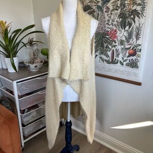 Listicle Cream Knit Boho Western Cardigan, Kimono M/L
